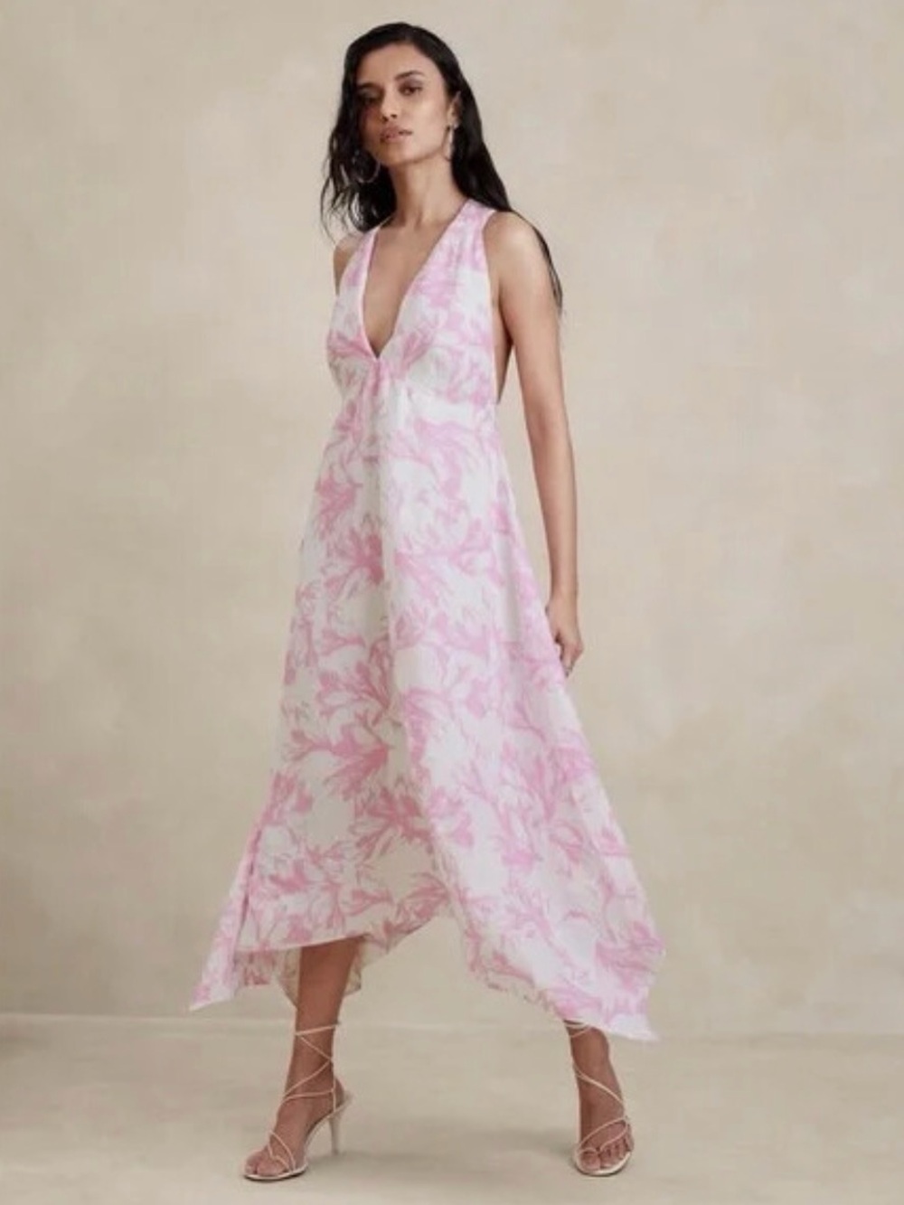 Banana Republic European Linen Midi Dress